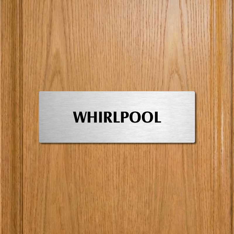 Whirlpool, 200x66mm, stříbrná popiska s okrasným rámečkem